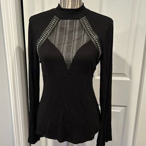 Stunning black mesh blouse
